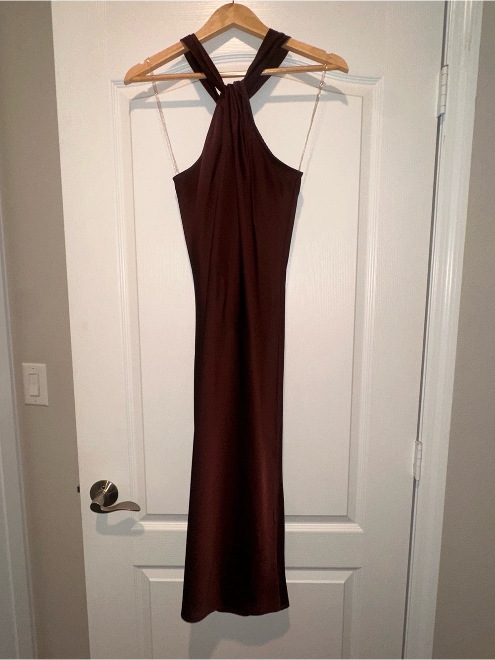 a new day Brown Twist-Halter Maxi Dress